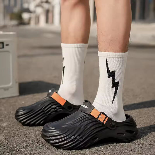 Unisex Outdoor Beach Sandals EVA Clog Shoes Summer Slip-On Two-Way Wear Flat Slippers Comfortable Walking Feeling Footwear